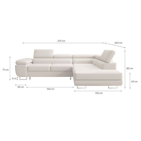 NEXT COLLECTION Ecksofa Wild, Verstellbare Kopfstützen Bild 4