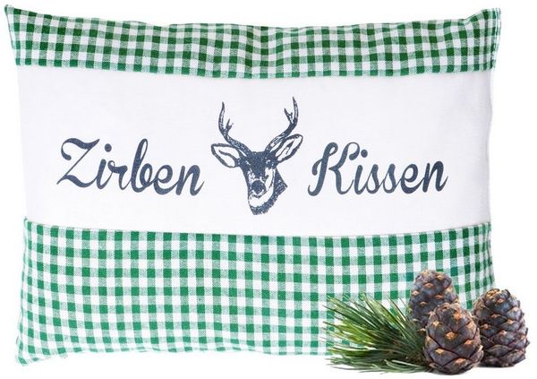 Dr. Berger Zirbenkissen Zirbenkissen Vichy Grün 26 x 19 cm