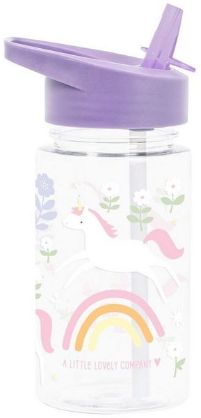 A Little Lovely Company Trinkflasche Kinderflasche transparent 450ml, für Kita & Freizeit