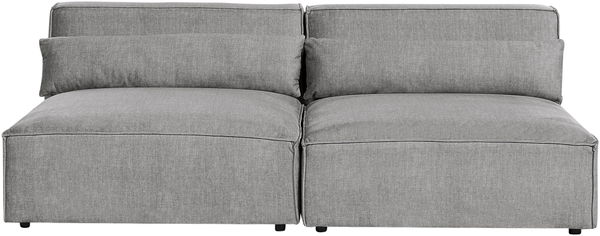 2-Sitzer Sofa grau ohne Armlehnen HELLNAR