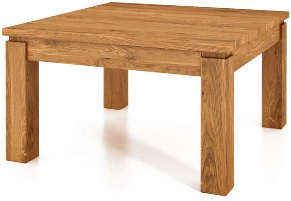byoak Couchtisch VINCI 100 x 100 aus Massivholz, Naturgeölt
