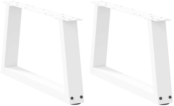 vidaXL Couchtischbeine V-Form 2 Stück Weiß 70x(30-31,3) cm Stahl 4012537