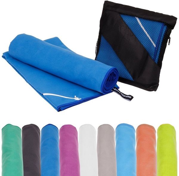 Mach1 Sporthandtuch Mikrofaser Sport Handtuch – kompakt & schnell trocknend, (2-St), Mit Reißverschlussfach