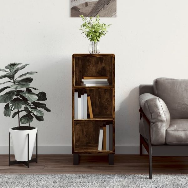 vidaXL Sideboard Räuchereiche 34,5x32,5x90 cm Holzwerkstoff 828761