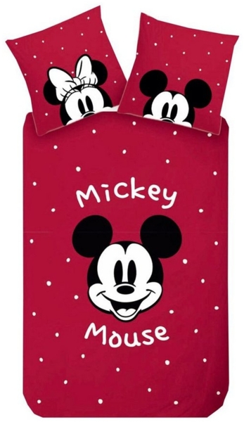 Disney Wendebettwäsche Mickey Mouse Disney 135x200cm, Renforcé, 2 teilig, Minnie Mouse, Wendebettwäsche mit Reißverschluss