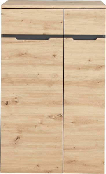 Aktenschrank >Memphis< in Artisan Eiche Dekor / Graphit - 75x122x38 (BxHxT)