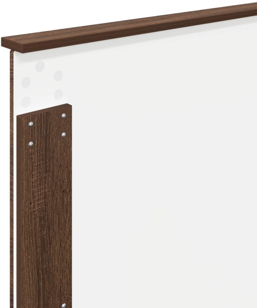 vidaXL Bettrahmen Braune Eiche und Silber 100x200 cm Holzwerkstoff 3411347 Bild 10