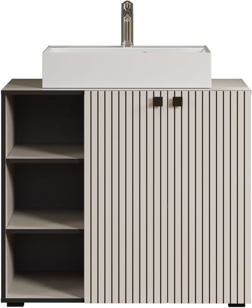 Waschtisch Bliss in Kaschmir Grau inklusive Waschbecken 90 cm