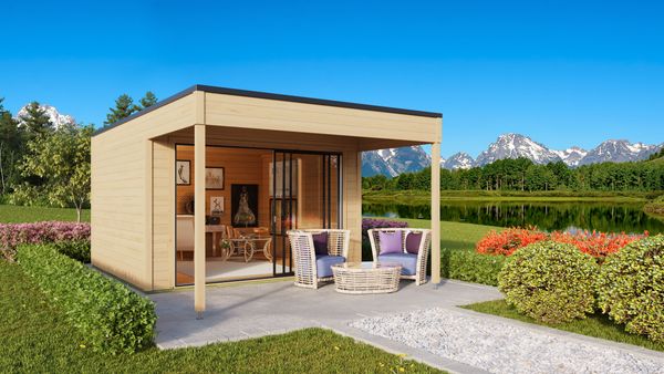 Gartenhaus Q-BIC Alu 70 A + VD Grau