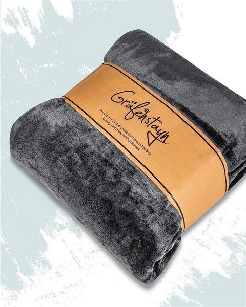 Wohndecke Cashmere-Feeling Kuscheldecke super weich & flauschig – Fleecedecke, Gräfenstayn, dicke & warme Sofadecke, Wohndecke & Tagesdecke - Überwurf Sofa, Couch