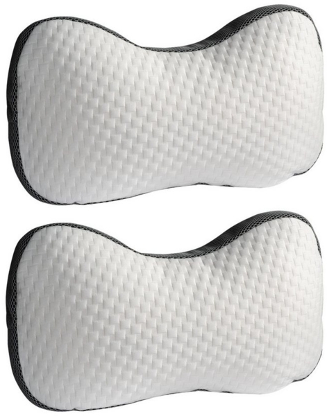 Sun Garden Schlafkissen ATON, 2er Set, B 60 x H 36 cm, Weiß, Füllung: Viskoelastische Flocken, Bezug: Polyester, abnehmbarer Bezug