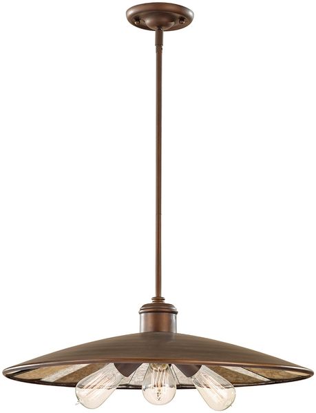 Pendellampe, Deckenlampe, Stahl, Astralbronze, D 54,6 cm