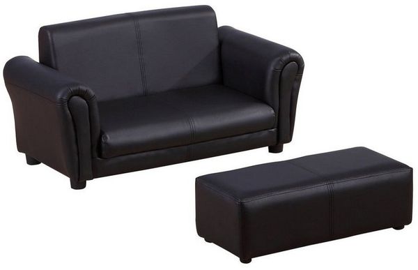 HOMCOM Sofa Kindersofa mit Hocker