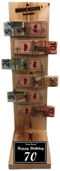 Eiserne Reserve® Geschenkbox Happy Birthday 70 - Eiserne Reserve Mausefalle Premium - Geburtstag Ge