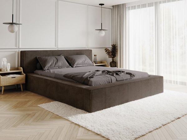 Compleo Polsterbett CORD mit Stauraum ASTA, Modern design (Kostenlose Lieferung! TOP ANGEBOT), Viele Varianten zur Auswahl – wählen Sie Größe und Farbe!