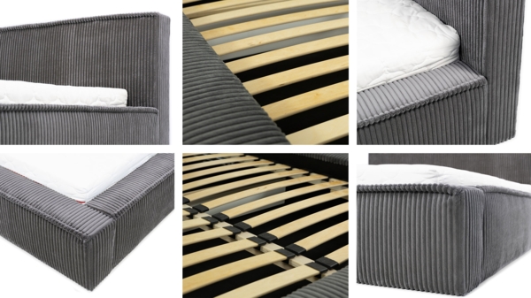 Polsterbett mit bettkasten Gerozza, Stoff: Cord (Top Sztruks 90, 140 x 200 cm) Bild 9