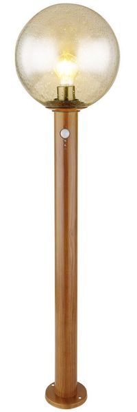 Außenleuchte, Stehlampe, Holzoptik, Bewegungsmelder, H 100cm