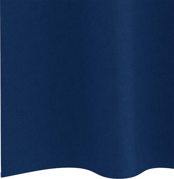 vidaXL Verdunkelungs-Vorhänge mit Ringen 2 pcs Dunkelblau 140 x 140 cm 4107363 Bild 5