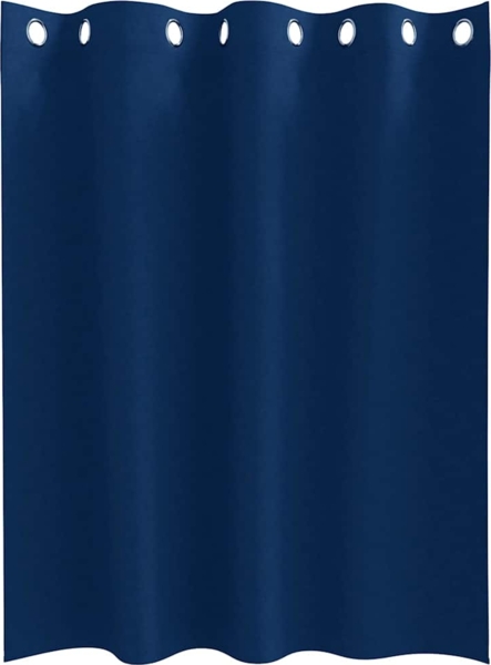 vidaXL Verdunkelungs-Vorhänge mit Ringen 2 pcs Dunkelblau 140 x 140 cm 4107363 Bild 3