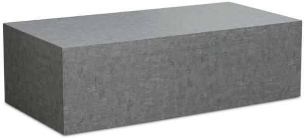 Couchtisch MONOBLOC 100x50x30 cm in Beton-Optik Grau, Design Wohnzimmertisch Cube Rechteckig, Lounge Sofatisch, Tisch Modern