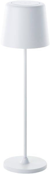 Brilliant Lampe Kaami LED Außentischleuchte 37cm weiß matt Metall/Holz weiß 2 W LED integriert Bild 6