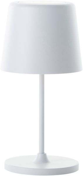 Brilliant Lampe Kaami LED Außentischleuchte 37cm weiß matt Metall/Holz weiß 2 W LED integriert Bild 7