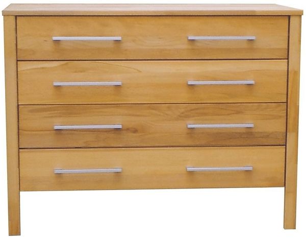 Home affaire Schubkastenkommode Modesty, aus massiver Kernbuche, mit 4 Schubladen und Metallgriffen