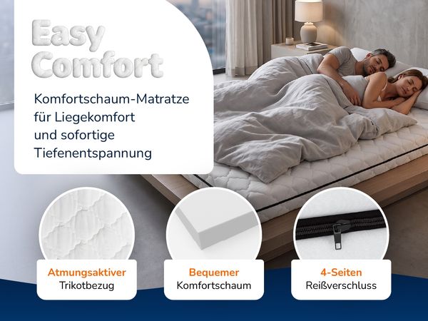 MSS® ProSoft Topper mit Bezug 90x190x6 cm