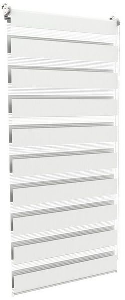 Doppelrollo Rollo ohne Bohren klemmfix Zebrarollo Klemmrollos, FIVMEN, Klemmfix, Zebrarollo Rollos ür Wohnzimmer Küche Büro lichtdurchlässig, Weiß