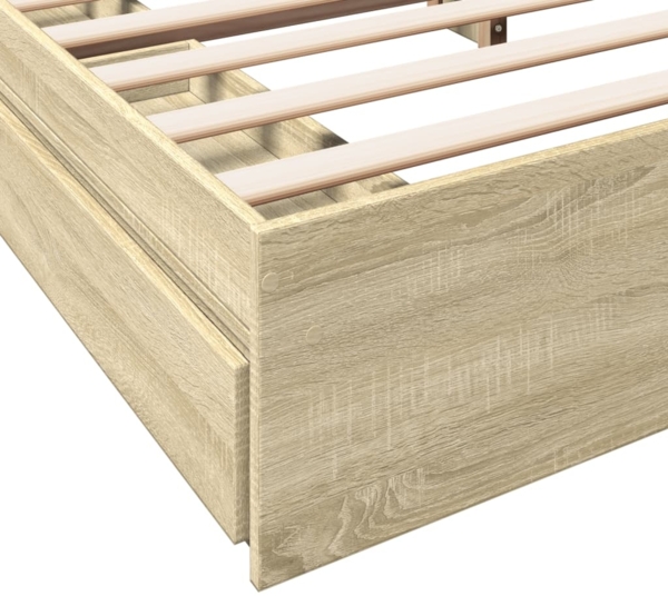 vidaXL Bettgestell mit Schubladen Sonoma-Eiche 200x200cm Holzwerkstoff 3280631 Bild 7