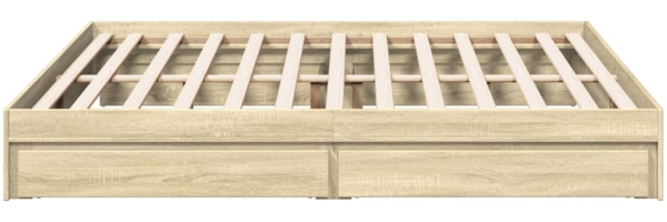 vidaXL Bettgestell mit Schubladen Sonoma-Eiche 200x200cm Holzwerkstoff 3280631 Bild 4