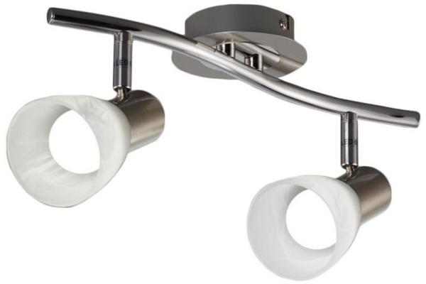 B.K.Licht Deckenleuchte drehbar schwenkbar 2x 5W 2x E14 IP20 - BKL1029, LED wechselbar, Warmweiß, 2-flammig 3000K 470lm 345 x145mm (LxH)