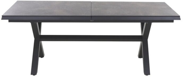 Siena Garden Sincro Dining Tisch, ausziehbar ? 200/260x100 cm, Aluminium (matt anthrazit) & HPL T
