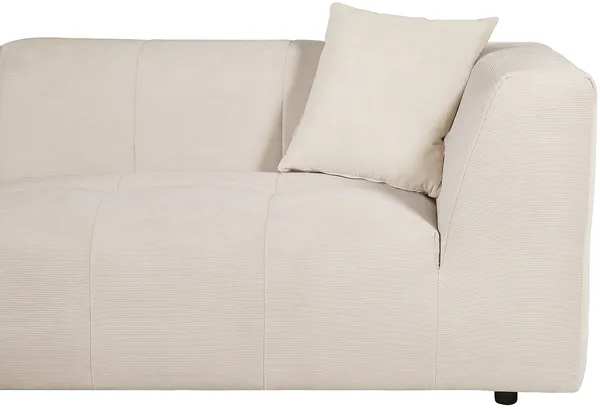 Vente-unique - NAEMIA Sofa SamtStoff Beige - B 161 cm x H 70 cm x L 272 cm Bild 4