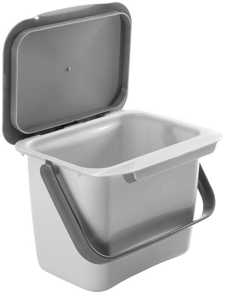 METALTEX 297528000 Bin-Tex Abfallsammler grau mit Deckel / Bio-Box