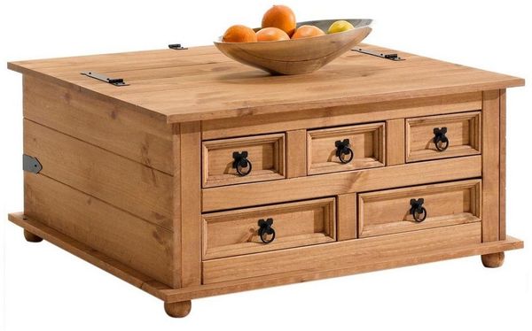IDIMEX Truhentisch TEQUILA, Truhentisch Couchtisch Mexico Möbel Wohnzimmer Tisch Truhe Mexiko Stil