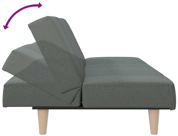 vidaXL Schlafsofa Dunkelgrau Stoff 351882 Bild 8