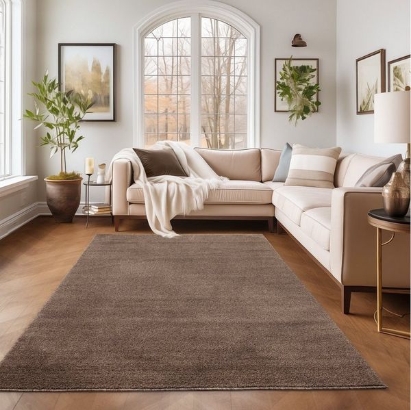 SIMPEX24 Teppich Unicolor - Einfarbig, Rund, Höhe: 11 mm, Einfarbig Kurzflor Teppich Wohnzimmer Verschiedene Farben und Größen