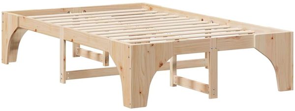 vidaXL Bettrahmen Braun 120 x 190 cm Massives Kiefernholz 872998 Bild 7