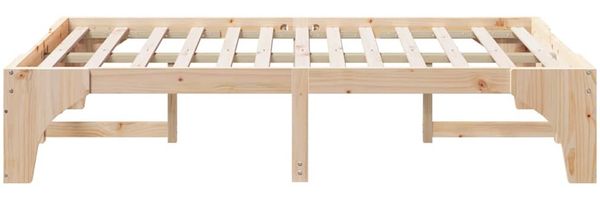 vidaXL Bettrahmen Braun 120 x 190 cm Massives Kiefernholz 872998 Bild 6