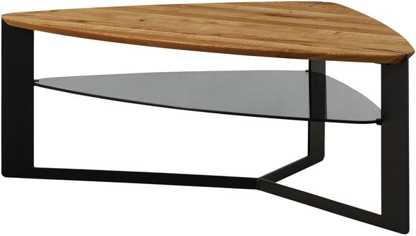 Couchtisch Wildeiche mit Glasboden 120x70x44 natur geölt STARNBERG #25