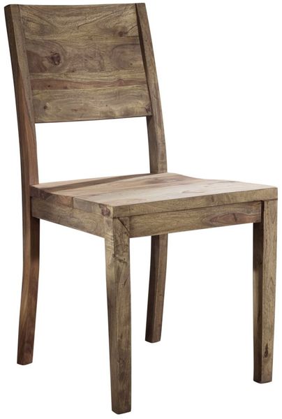 Stuhl Sheesham 45x45x90 grau geölt NATURE GREY #705 - 2er Set
