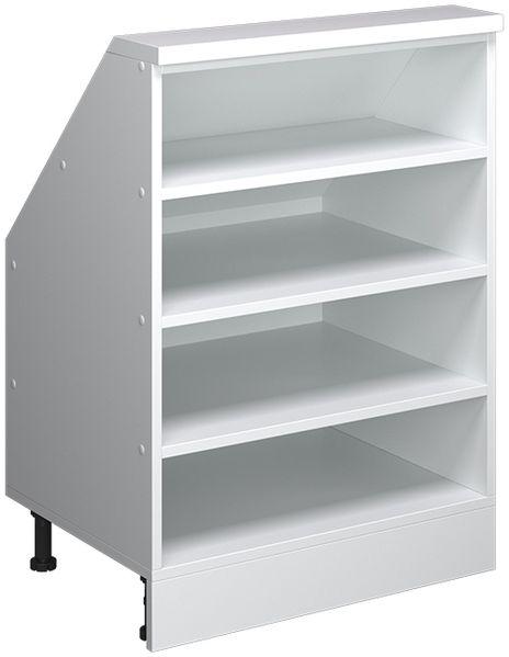 Dachschrägenschrank Rion Weiß 60 x 81.6 cm mit 4 Fächern Vicco