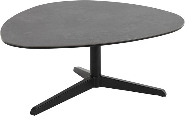 Couchtisch >Barnsley< in schwarz, Glas-Keramik, Stahl - 84x34x77cm (BxHxT)