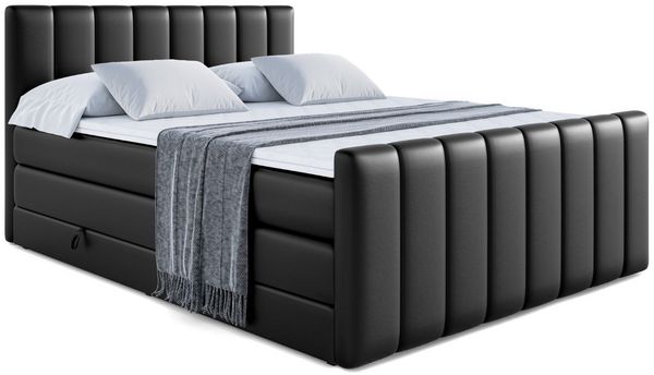 ALTDECOR Boxspringbett OTTA-Z KING (Multipocket-Matratze H4, H3 Matratze Bonellfederung, Topper, Kopfteil), Doppelbett mit Fußteil