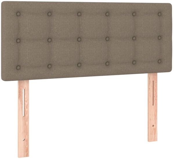 vidaXL Boxspringbett mit Matratze Taupe 100x200 cm Stoff 3140357 Bild 6