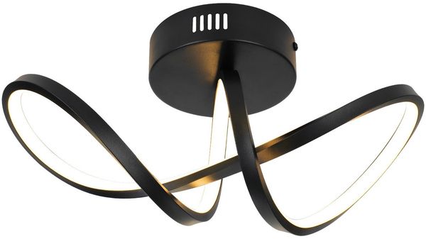 ZMH Moderne Wohnzimmer LED Deckenleuchte Schwarz 12W Innen 3000K Warmweiß LED Integriert Fest
