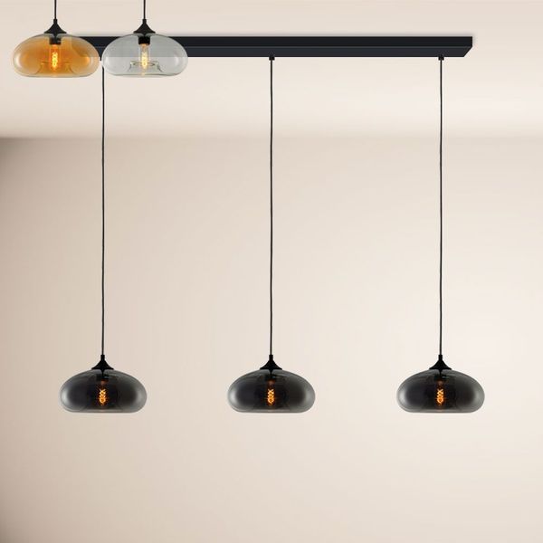 s.luce Cruet Low Esstisch-Hängeleuchte 2 bis 5-flammig 160cm Amber