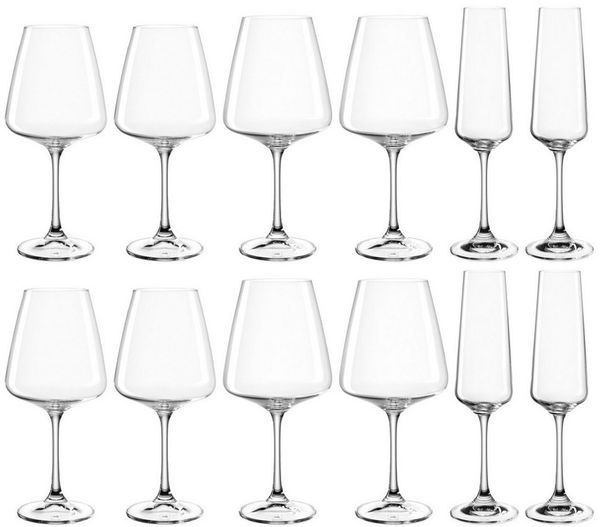 LEONARDO Gläser-Set Kelchglasset PALADINO, 12-teilig, Kristallglas, spülmaschinengeeignet