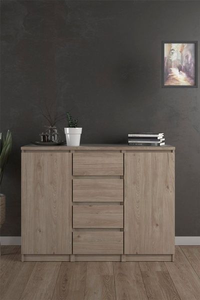 INOSIGN Kommode Naia, abgerundeten Schubladenkanten auf Metallgleiter, Breite 120,6 cm